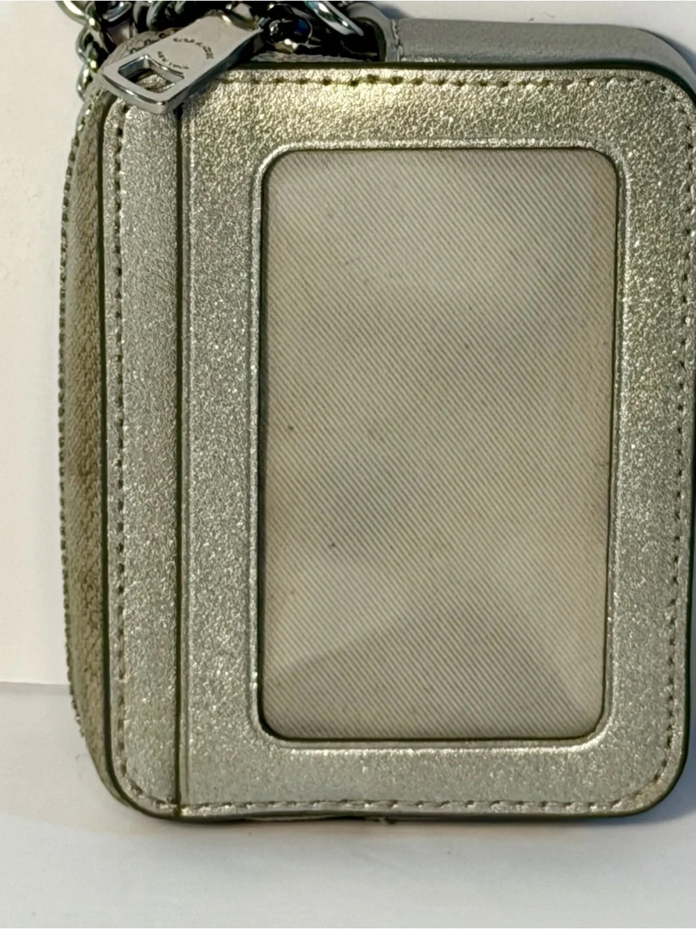 COACH Silver Card Case Phone Accessory with Chain